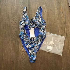 NWT Toluca Nicola Midi One Piece Swimsuit Adonis Size S